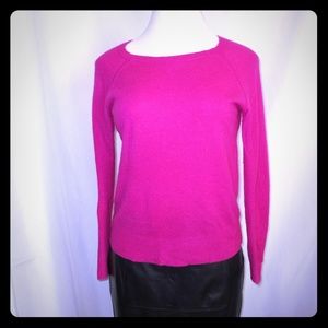 Hot Pink Halogen Crewneck Cashmere Sweater